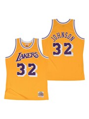 Fanatics Yellow NBA Los Angeles Lakers Magic Johnson 1984 Hardwood Classics Road Vest - Image 1 of 3