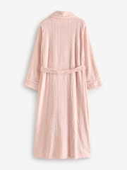 Lauren Ralph Lauren Pink Shawl Collar Long Robe Dressing Gown - Image 2 of 4