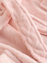 Lauren Ralph Lauren Pink Shawl Collar Long Robe Dressing Gown - Image 4 of 4