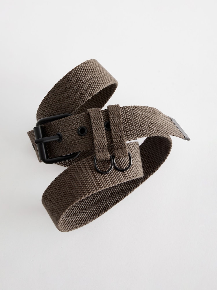Khaki Green EDIT Canvas Belt - Image 2 of 3 Khaki Green EDIT Canvas Belt - Image 2 of 3