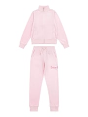 Juicy Couture Pink Slim Diamanté Zip Through Track Top and Joggers Set - Image 7 of 11