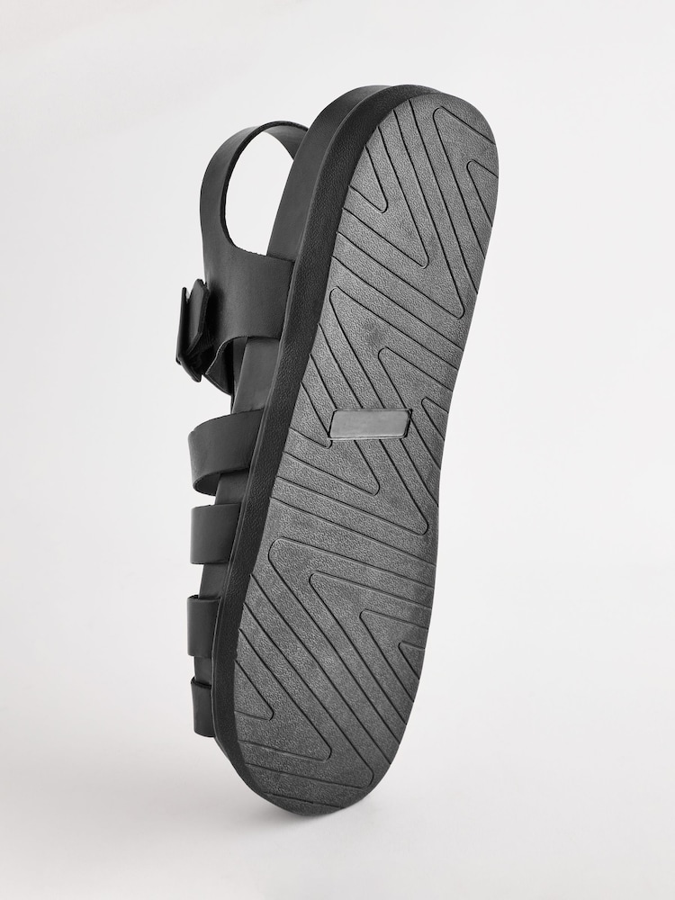 Black Edit Leather Fisherman Sandals - Image 7 of 7 Black Edit Leather Fisherman Sandals - Image 7 of 7