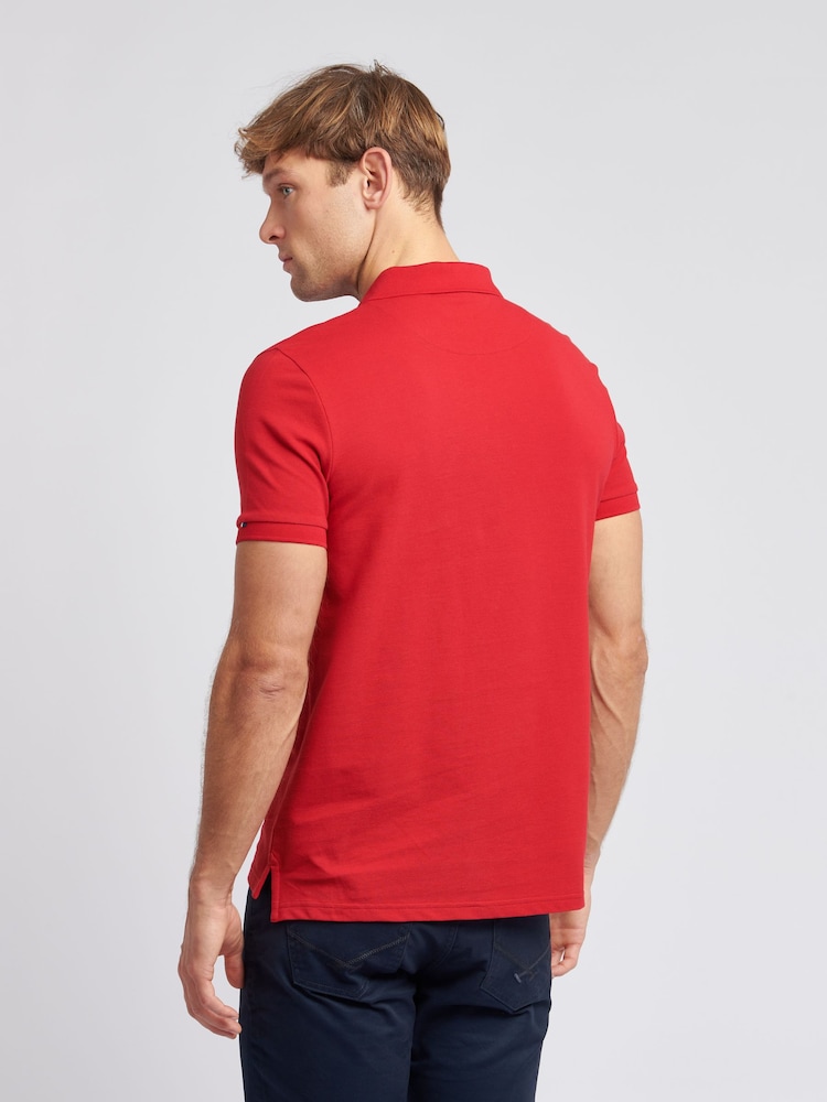 Красный - US Polo Assn. Мужская футболка-поло классического кроя из 100% хлопка пике Player 3 - Image 2 of 7