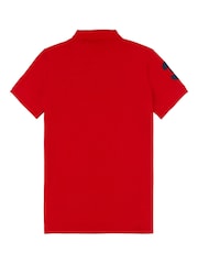Красный - US Polo Assn. Мужская футболка-поло классического кроя из 100% хлопка пике Player 3 - Image 6 of 7