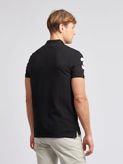 U.S. Polo Assn. Black Regular Fit Mens Player 3 Pique 100% Cotton Polo Shirt - Image 2 of 8