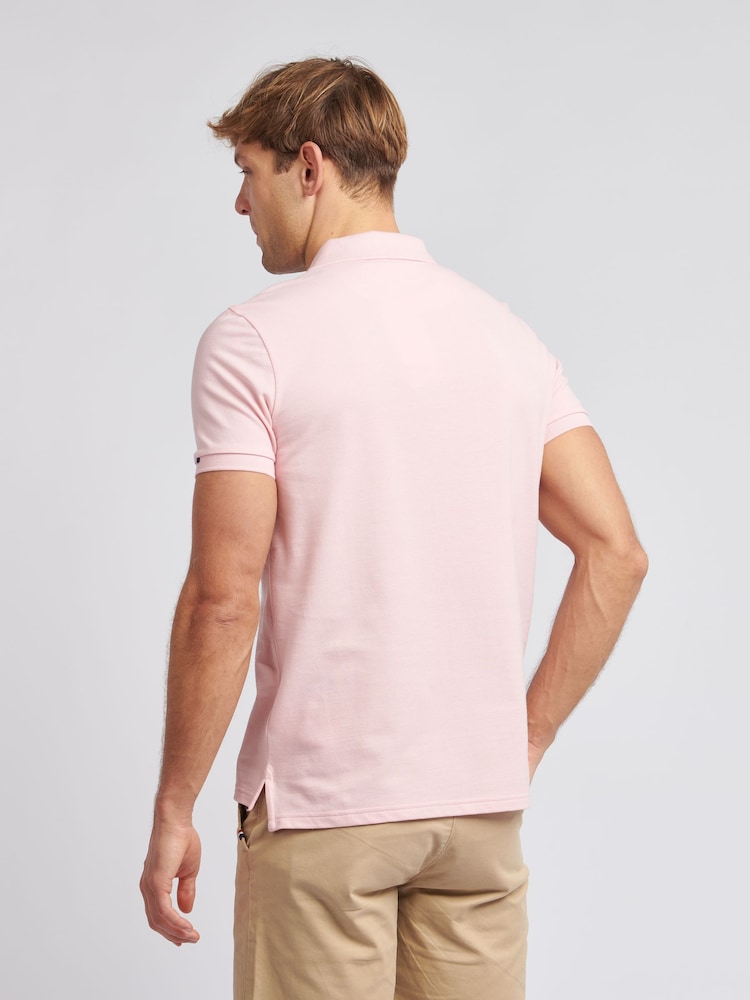 U.S. Polo Assn. Pink Regular Fit Pique 100% Cotton Polo Shirt - Image 2 of 9