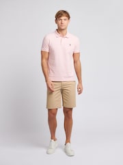 U.S. Polo Assn. Pink Regular Fit Pique 100% Cotton Polo Shirt - Image 4 of 9