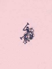 U.S. Polo Assn. Pink Regular Fit Pique 100% Cotton Polo Shirt - Image 9 of 9