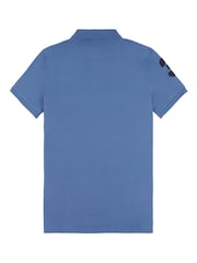 U.S. Polo Assn. Sky Blue Regular Fit Mens Player 3 Pique 100% Cotton Polo Shirt - Image 7 of 8