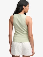 SUPERDRY Green Vintage Lace Trim Vest - Image 3 of 7