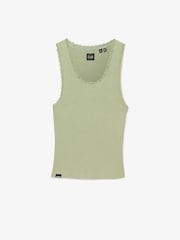 SUPERDRY Green Vintage Lace Trim Vest - Image 6 of 7