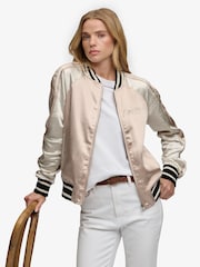 SUPERDRY Nude Suikajan Embroidered Bomber Jacket - Image 1 of 8