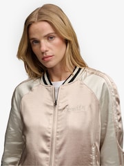 SUPERDRY Nude Suikajan Embroidered Bomber Jacket - Image 6 of 8