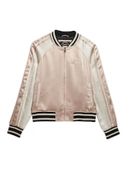 SUPERDRY Nude Suikajan Embroidered Bomber Jacket - Image 7 of 8