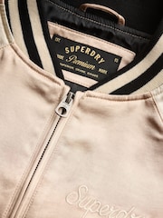 SUPERDRY Nude Suikajan Embroidered Bomber Jacket - Image 8 of 8