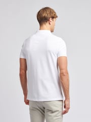U.S. Polo Assn. White Regular Fit Pique 100% Cotton Polo Shirt - Image 2 of 8