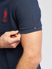 Темно-синий - US Polo Assn. Мужская футболка-поло классического кроя из 100% хлопка пике Player 3 - Image 5 of 8