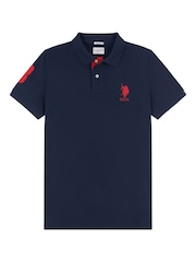 Темно-синий - US Polo Assn. Мужская футболка-поло классического кроя из 100% хлопка пике Player 3 - Image 7 of 8