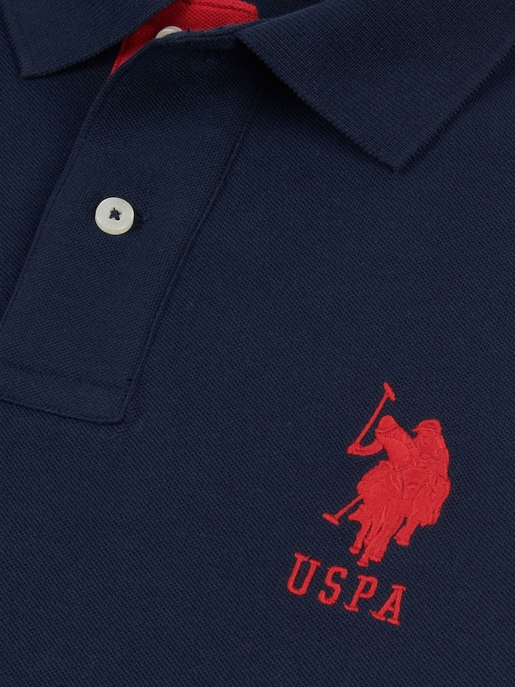 Темно-синий - US Polo Assn. Мужская футболка-поло классического кроя из 100% хлопка пике Player 3 - Image 8 of 8