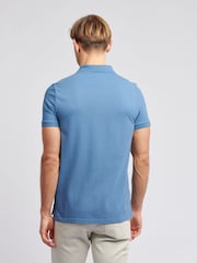 U.S. Polo Assn. Blue Regular Fit Pique 100% Cotton Polo Shirt - Image 2 of 8
