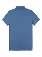 U.S. Polo Assn. Blue Regular Fit Pique 100% Cotton Polo Shirt - Image 7 of 8