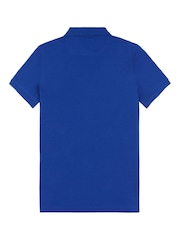 U.S. Polo Assn. Bright Blue Regular Fit Pique 100% Cotton Polo Shirt - Image 7 of 8
