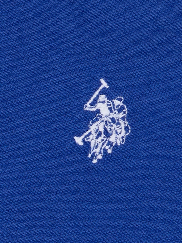 U.S. Polo Assn. Bright Blue Regular Fit Pique 100% Cotton Polo Shirt - Image 8 of 8