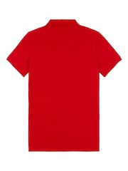 U.S. Polo Assn. Red Regular Fit Pique 100% Cotton Polo Shirt - Image 6 of 7