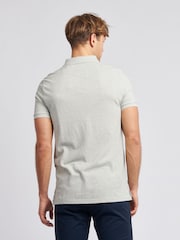U.S. Polo Assn. Grey Regular Fit Pique 100% Cotton Polo Shirt - Image 2 of 9