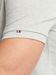 U.S. Polo Assn. Grey Regular Fit Pique 100% Cotton Polo Shirt - Image 6 of 9