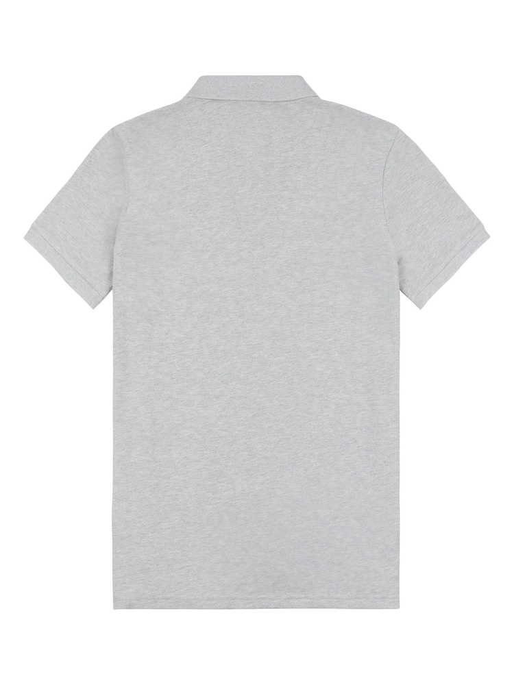 U.S. Polo Assn. Grey Regular Fit Pique 100% Cotton Polo Shirt - Image 8 of 9