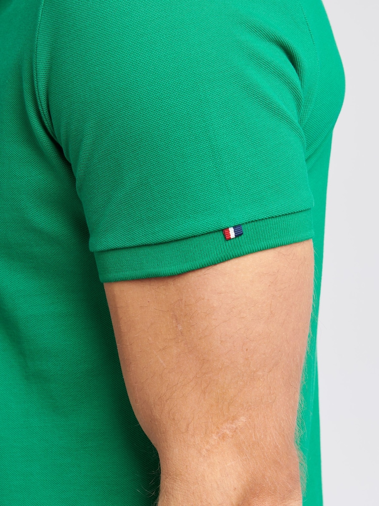 U.S. Polo Assn. Green Regular Fit Pique 100% Cotton Polo Shirt - Image 5 of 8