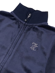 Juicy Couture Blue Slim Diamanté Zip Through Track Top and Joggers Set - Image 5 of 5