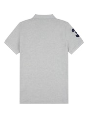 رمادي - U.S. Polo Assn. Regular Fit Mens Player 3 Pique 100% Cotton Polo Shirt - صورة 8 من 9