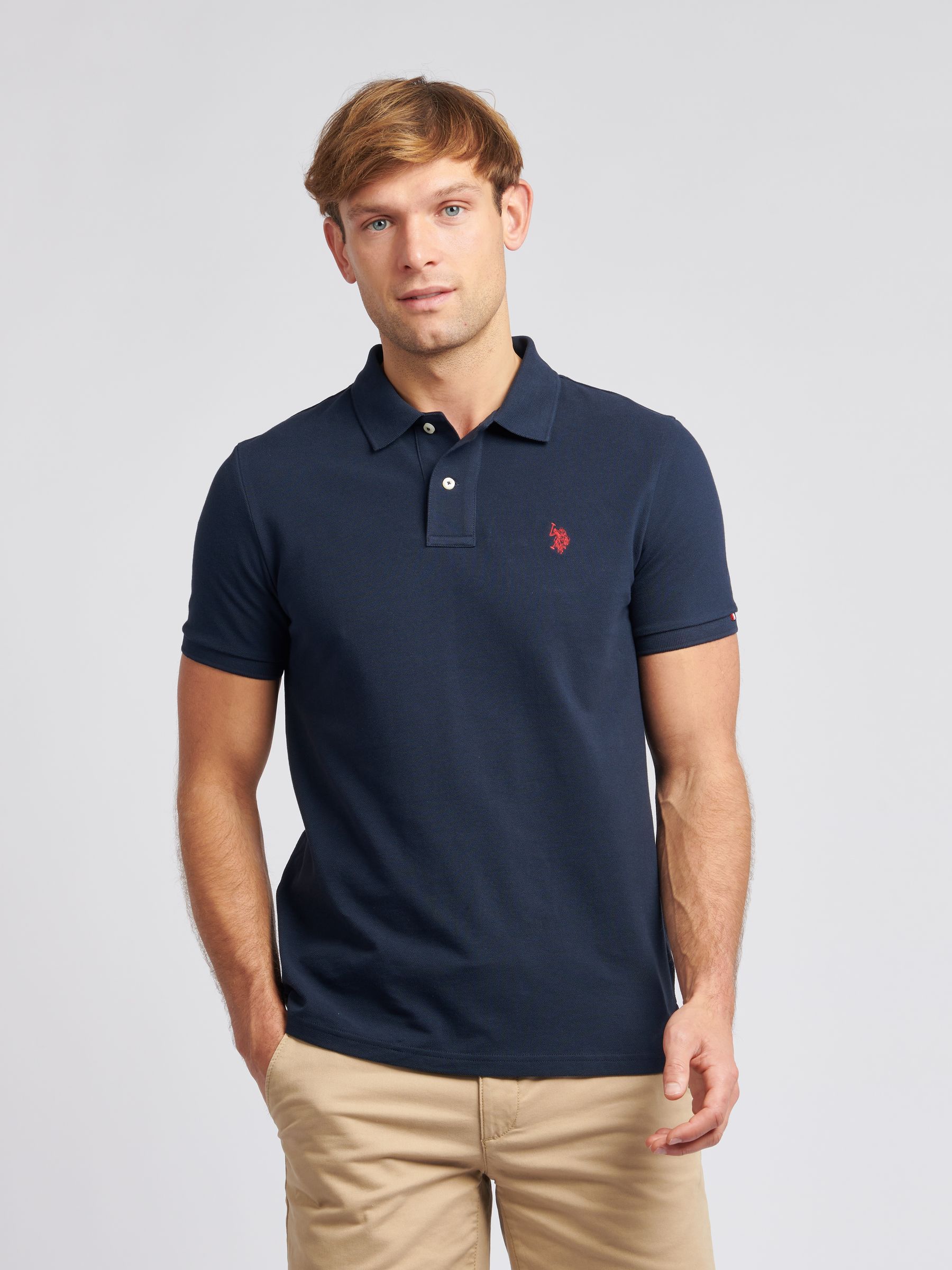Navy blue polo shirt best sale