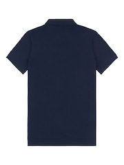 U.S. Polo Assn. Navy Blue Regular Fit Pique 100% Cotton Polo Shirt - Image 8 of 9