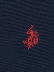 U.S. Polo Assn. Navy Blue Regular Fit Pique 100% Cotton Polo Shirt - Image 9 of 9