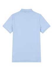 U.S. Polo Assn. Light Blue Regular Fit Pique 100% Cotton Polo Shirt - Image 7 of 8