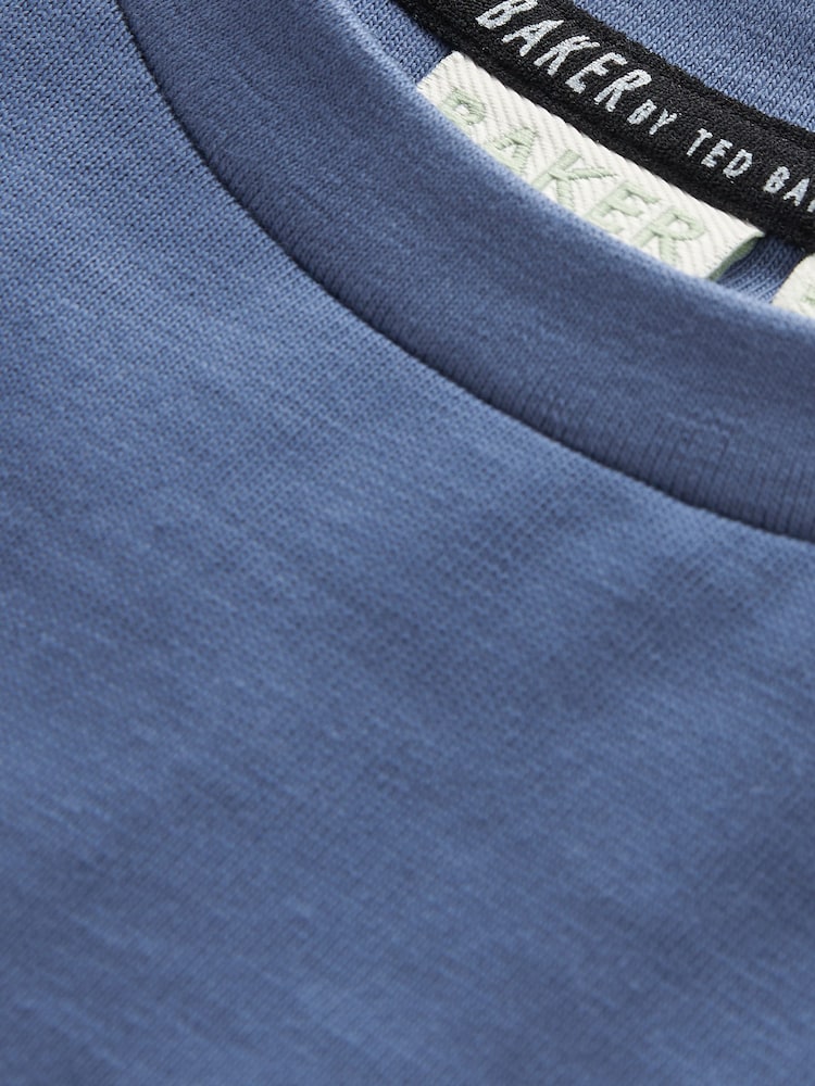Blau - Baker by Ted Baker T-Shirt aus 100 % Baumwolle - Bild 4 von 4 Blau - Baker by Ted Baker T-Shirt aus 100 % Baumwolle - Bild 4 von 4