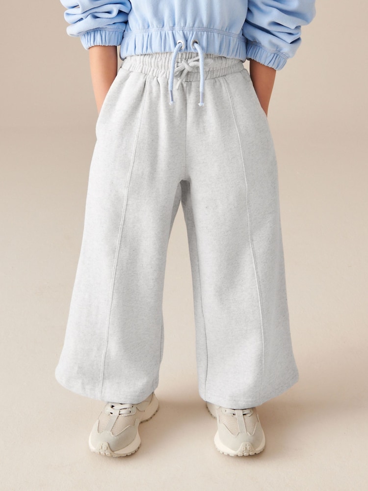 Grey Marl Wide Leg Joggers (3-16yrs) - Image 1 of 1