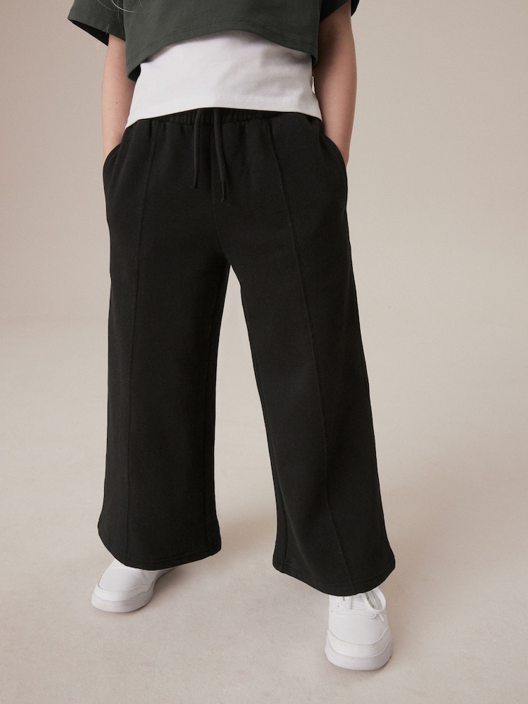 Black Wide Leg Joggers (3-16yrs) - Image 1 of 1