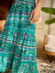 V&A | Love & Roses gestufter Rock mit Print - Bild 3 von 4