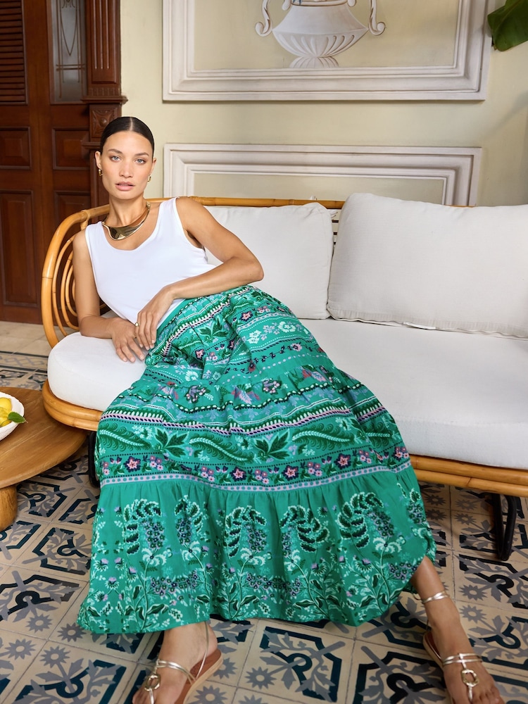 V&A | Love & Roses gestufter Rock mit Print - Bild 4 von 4