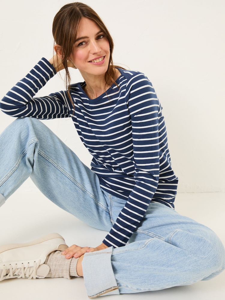 FatFace Breton Blue T-Shirt - Image 3 of 5