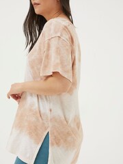 FatFace Abi Natural Tie Dye Tunic T-Shirt - Image 2 of 5