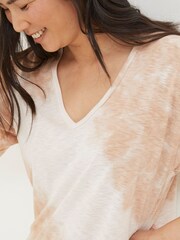 FatFace Abi Natural Tie Dye Tunic T-Shirt - Image 4 of 5