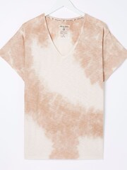 FatFace Abi Natural Tie Dye Tunic T-Shirt - Image 5 of 5