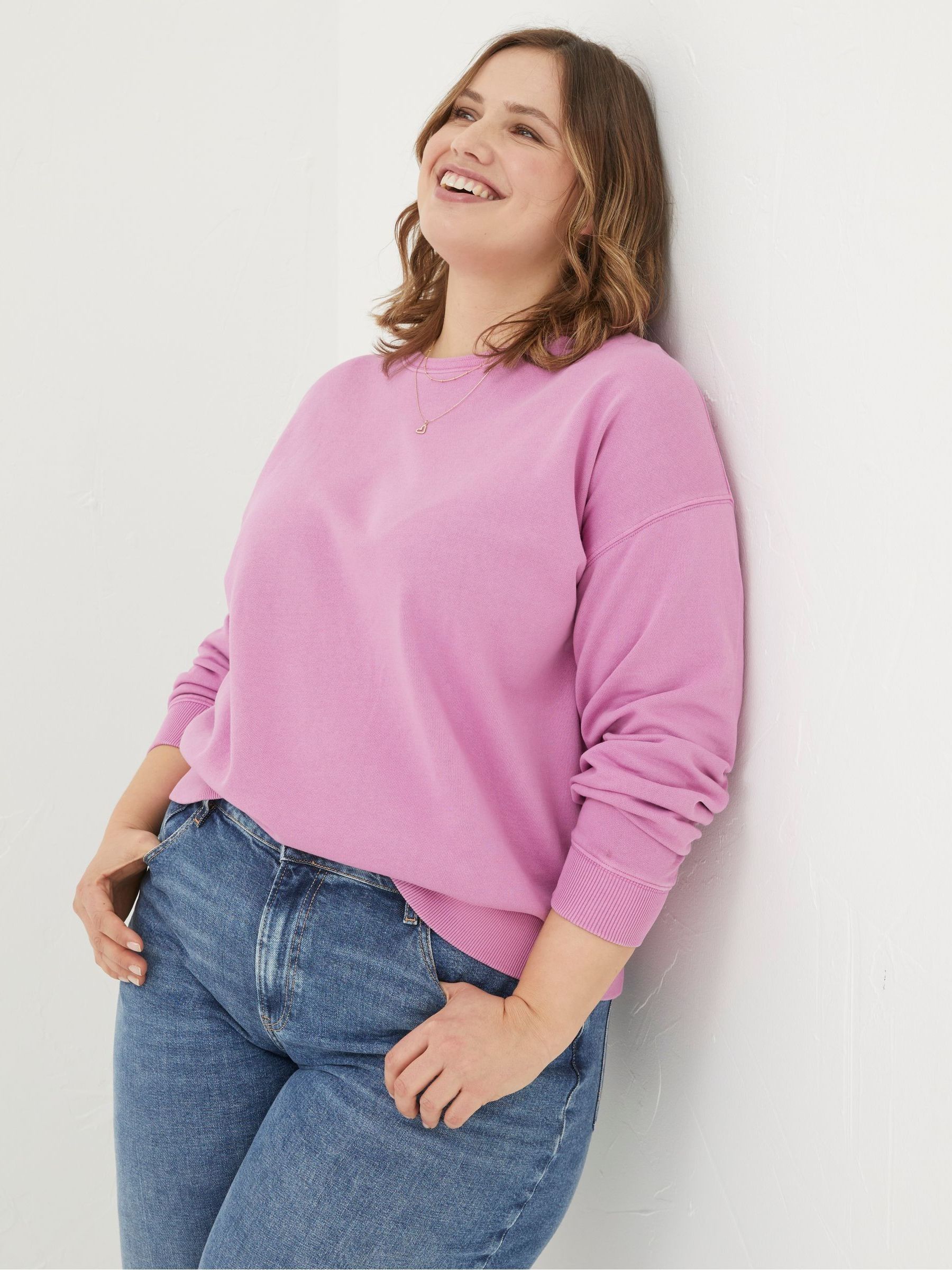 Buy FatFace Pink Crew Sweatshirt from Next Luxembourg