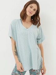 FatFace Abi Blue Tunic T-Shirt - Image 1 of 5