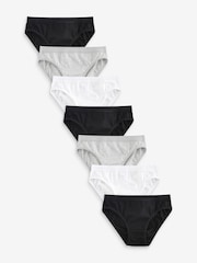 Black/White Bikini Briefs 7 Pack (5-16yrs) - Image 1 of 3